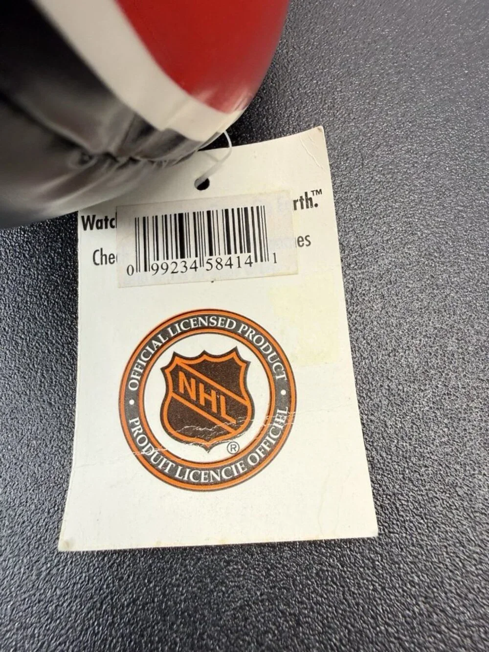 Vintage Detroit Redwings Hockey Puck Stuffed Vinyl Window Hanger Suction Cup